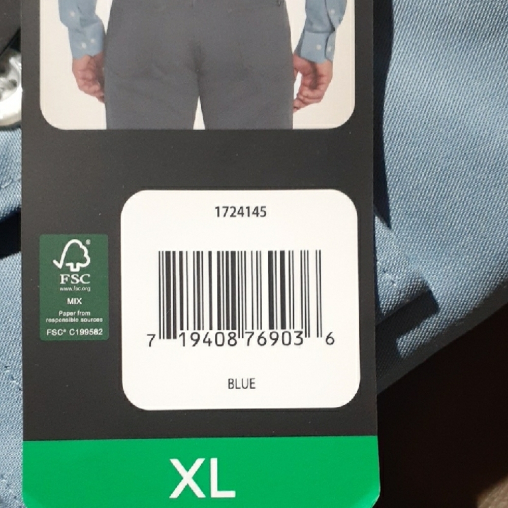 NWT Banana Republic Men's Slim Fit Long Sleeve Button Down Blue Shirt - Large,XL - Picture 4 of 5